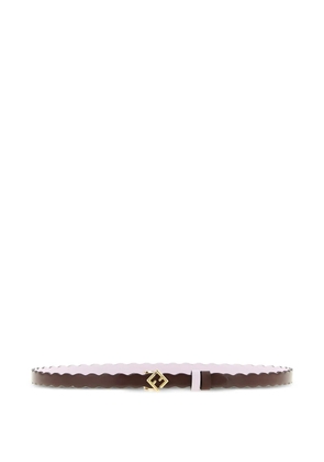FENDI FF Diamonds reversible leather belt - Brown