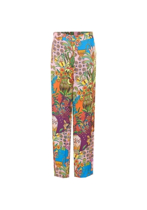LIU JO elasticated-waist printed trousers - Pink