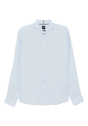 BOSS embroidered-logo shirt - Blue