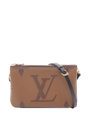 Louis Vuitton Pre-Owned 2020 Monogram Giant Reverse Double Zip Pochette crossbody bag - Brown