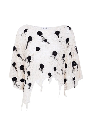 Aviù crochet appliqué blouse - White