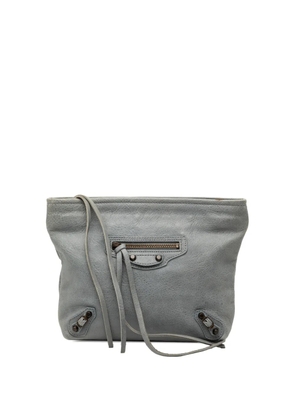 Balenciaga Pre-Owned 2000-2002 Lambskin Motocross Classic clutch bag - Grey