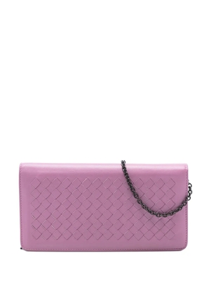 Bottega Veneta Pre-Owned 2012-2025 Nappa Intrecciato Continental Wallet on Chain crossbody bag - Purple