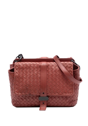Bottega Veneta Pre-Owned 2012-2025 Nappa Intrecciato Double Sided Flap Messenger Bag crossbody bag - Red