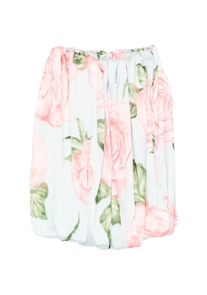 L'IDÉE floral strapless mini dress - Blue