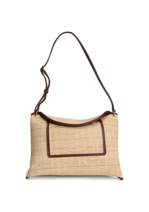 Wandler raffia trim tote bag - Neutrals