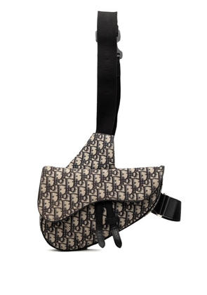 Christian Dior Pre-Owned 2019 Oblique Canvas Saddle crossbody bag - Blue