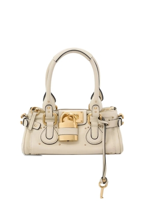 Chloé small Paddington padlock leather tote bag - Neutrals