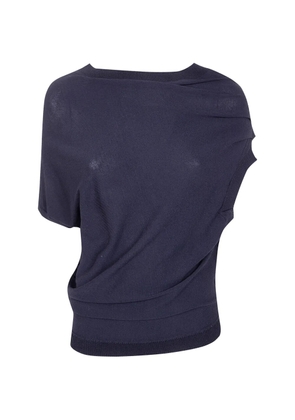 Liviana Conti draped sweater - Blue