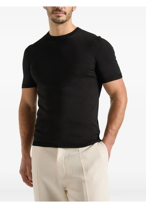 Manière De Voir Ellis luxe knitted T-shirt - Black