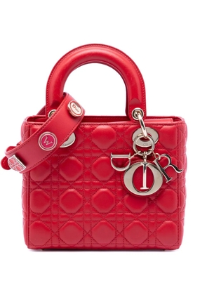 Christian Dior Pre-Owned 2017 Small Lambskin Cannage MyABCDior Lady Dior satchel - Red