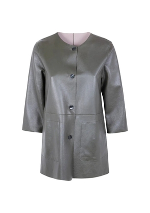 The Jackie Leathers Dom button-up leather jacket - Green