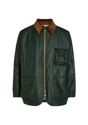 Drake's corduroy-collar jacket - Green