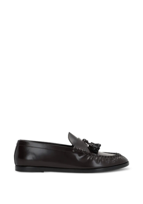 The Row tassel-detail loafers - Brown