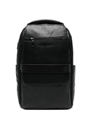 PIQUADRO Solm leather backpack - Black