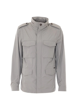 Moorer high-neck pockets jacket - Grey