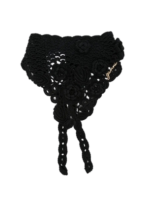 GANNI floral organic cotton hair accessory - Black