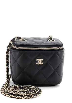 CHANEL Pre-Owned Classic Vanity Case with Chain Quilted Lambskin Mini crossbody bag - Black