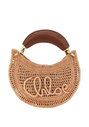 Chloé mini Summer Banana raffia tote bag - Neutrals