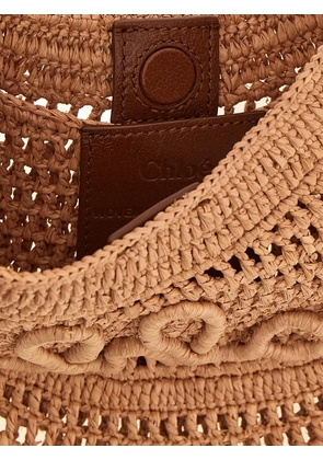 Chloé mini Summer Banana raffia tote bag - Neutrals