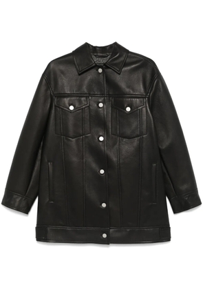 Max Mara Girino leather coat - Black