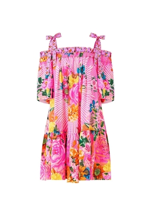 Camilla off-shoulder frill mini dress - Pink