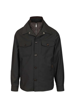 Moorer Dulac-Pum buttoned chest-pocket overshirt - Grey