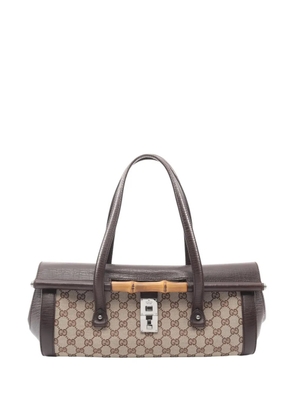Gucci Pre-Owned 2000-2015 GG Canvas Bamboo Bullet shoulder bag - Brown