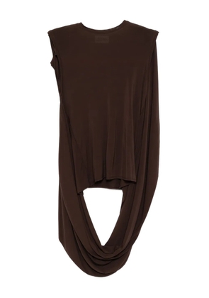 Jean Paul Gaultier asymmetric hem blouse - Brown