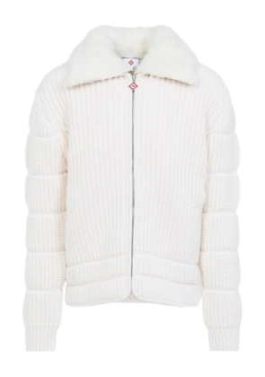 Casablanca ribbed-knit jacket - White