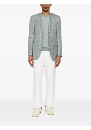 Canali check button blazer - Blue