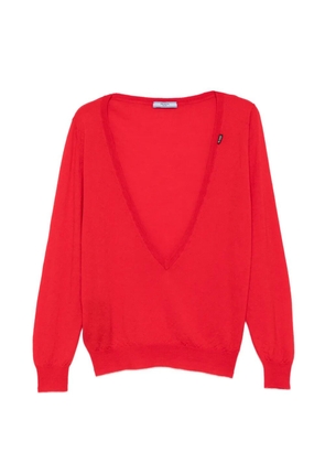 Prada V-neck cashmere sweater - Red