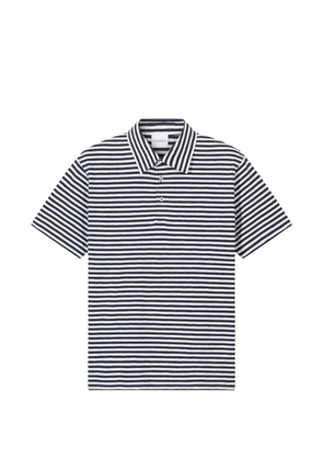 Closed striped polo shirt - White