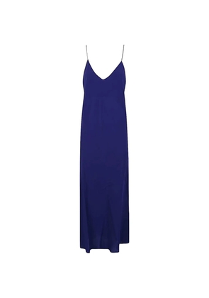 Alberto Biani shoulder straps v-neck dress - Blue