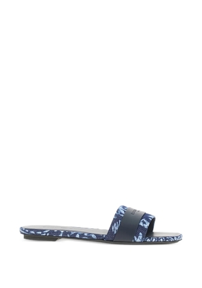 Emporio Armani bandana-print sandals - Blue