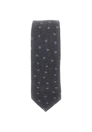 Emporio Armani dot-pattern silk tie - Blue