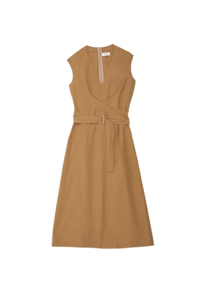 Ottod'Ame belted sleeveless midi dress - Neutrals
