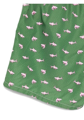 MC2 Saint Barth Shark on Shark print swim shorts - Green