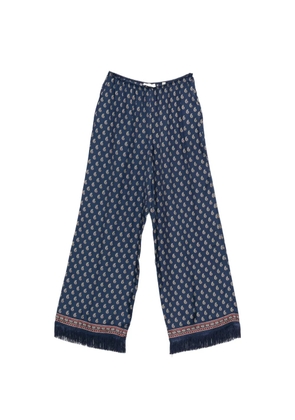 DÔEN Lavon fringes paisley trousers - Blue