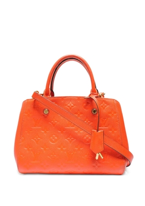 Louis Vuitton Pre-Owned 2015 BB Montaigne monogram leather tote bag - Orange