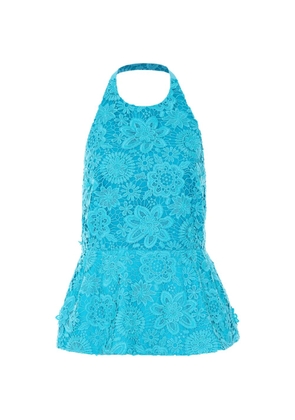 Essentiel Antwerp embroidered halter neck top - Blue