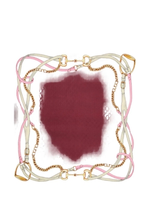 Gucci chain silk scarf - Red