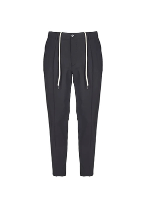 BE ABLE Riccardo drawstring pleated trousers - Grey