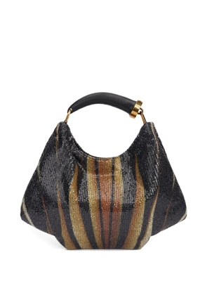 Roberto Cavalli sequin-embellished shoulder bag - Black