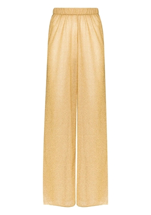 Oséree Lumière metallic wide leg trousers - Gold