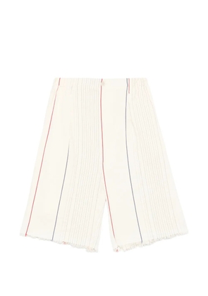 Phisique Du Role pinstripe frayed-hem shorts - Neutrals