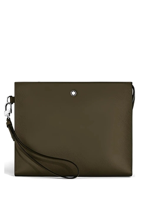 Montblanc logo-detail clutch bag - Brown