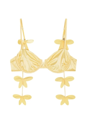 ROTATE BIRGER CHRISTENSEN x Love Stories flower detail underwire bra - Yellow