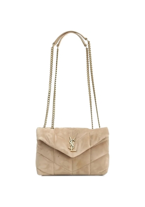 Saint Laurent mini Toy puffer shoulder bag - Neutrals