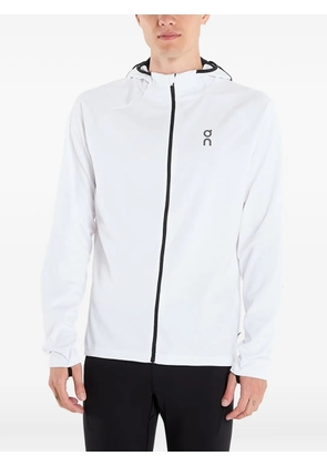 On zip hooded jacket - White